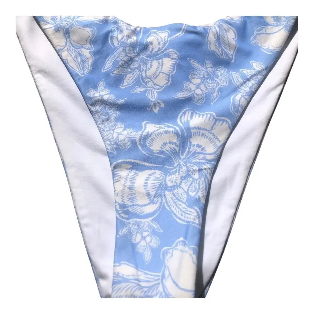 L*Space Eco Chic Bitsy Cut Bikini Bottom Bali Bloom Print Women’s Medium NWT